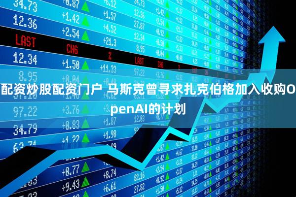 配资炒股配资门户 马斯克曾寻求扎克伯格加入收购OpenAI的计划